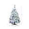 3ft. Pre-Lit Flocked Alaskan Pine Artificial Christmas Tree, Multicolor Dura-Lit® LED Lights
